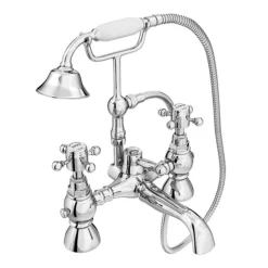 Chatsworth 1928 Traditional Crosshead Freestanding Bath Shower Mixer Tap -Bathroom Supply Shop trad03dfs d1