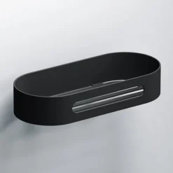 Venice Black 215mm Shower Basket