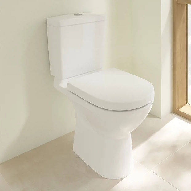 Villeroy & Boch Villeroy And Boch O.novo Close Coupled Toilet (Side/Rear Entry Water Inlet) + Soft Close Seat 1 Villeroy & Boch Villeroy And Boch O.novo Close Coupled Toilet (Side/Rear Entry Water Inlet) + Soft Close Seat