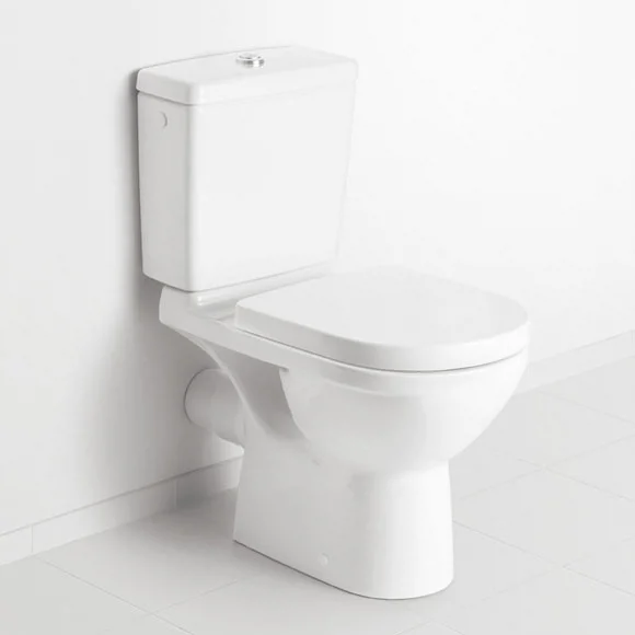 Villeroy & Boch Villeroy And Boch O.novo Close Coupled Toilet (Side/Rear Entry Water Inlet) + Soft Close Seat 2 Villeroy & Boch Villeroy And Boch O.novo Close Coupled Toilet (Side/Rear Entry Water Inlet) + Soft Close Seat - Image 2