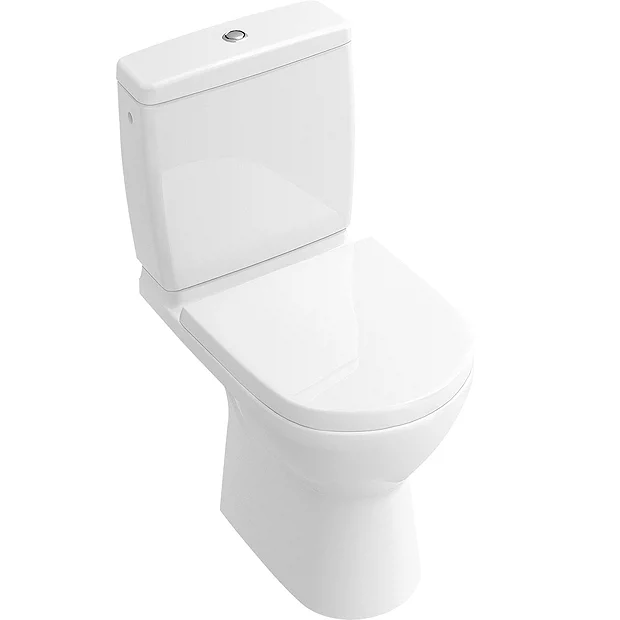 Villeroy & Boch Villeroy And Boch O.novo Compact Rimless Close Coupled Toilet (Bottom Entry Water Inlet) + Soft Close Seat 1 Villeroy & Boch Villeroy And Boch O.novo Compact Rimless Close Coupled Toilet (Bottom Entry Water Inlet) + Soft Close Seat