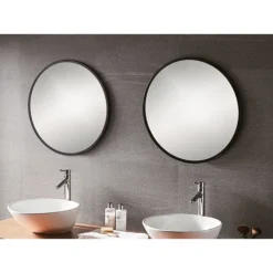 Venice Black 800mm Round Mirror -Bathroom Supply Shop venr60blk d2