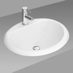 Rio Oval Inset Basin 1TH - 520 X 460mm -Bathroom Supply Shop ves017 l