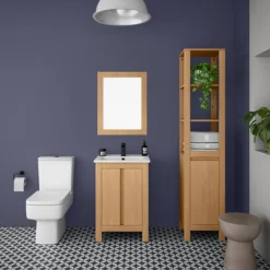 Valencia Naturale Oak Effect Vanity Unit - 550mm Wide -Bathroom Supply Shop vnat55oakd4