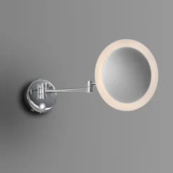 Venice Chrome Round 3x Magnifying LED Cosmetic Mirror 6 Venice Chrome Round 3x Magnifying LED Cosmetic Mirror -Bathroom Supply Shop vncmrnd d1