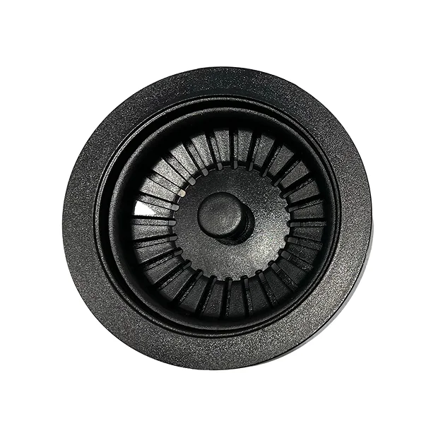 Venice Matt Black Plastic Basket Strainer Kitchen Sink Waste 2 Venice Matt Black Plastic Basket Strainer Kitchen Sink Waste - Image 2