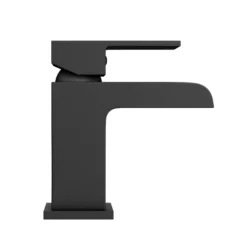 Monza Matt Black Waterfall Basin Tap -Bathroom Supply Shop wf001blk d4